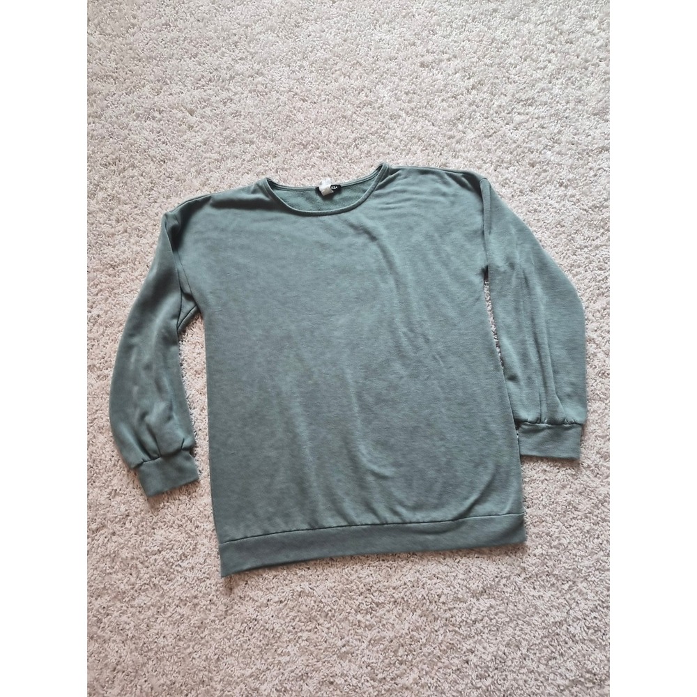 Heimish USA Womens Sage Green Crew Neck Sweatshirt Pullover LT0001-1 Size S
